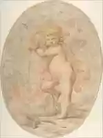 Free download Cupid Pouring Water on a Burning Heart free photo or picture to be edited with GIMP online image editor