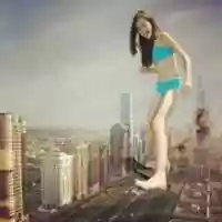 Free download Cute Giantess Teen Terrorizes Tiny City free photo or picture to be edited with GIMP online image editor