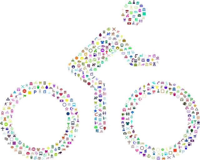 Free download Cyclist Bicycle Icons - Free vector graphic on Pixabay free illustration to be edited with GIMP free online image editor