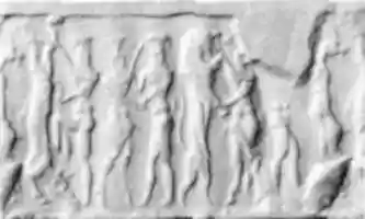 Free download Cylinder seal with human and animal contests free photo or picture to be edited with GIMP online image editor