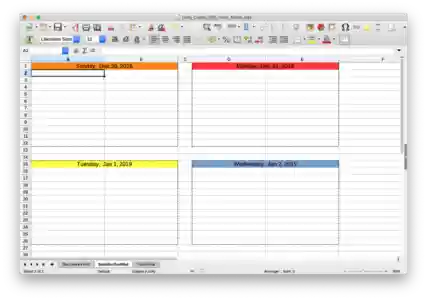 Kostenlose Vorlage für Tageskarten, 3X5 Horizonal gültig für LibreOffice, OpenOffice, Microsoft Word, Excel, Powerpoint und Office 365