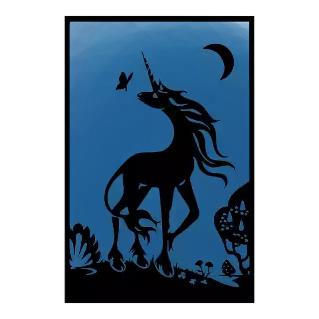 Muat turun percuma ilustrasi percuma Dark Unicorn Tarot untuk diedit dengan editor imej dalam talian GIMP