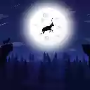 Deer Leaping Over the Cliff Under Moonlight  screen for extension Chrome web store in OffiDocs Chromium