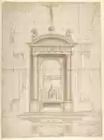 Free download Design for an Altar Surmounted by a Crucifix free photo or picture to be edited with GIMP online image editor