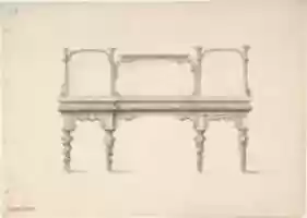 Free download Design for a Sideboard with Mirrors and Turned Legs free photo or picture to be edited with GIMP online image editor