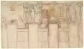 Free download Design for a Wall Decoration: Representations of the Ascension and of the Conversion of the Ethiopian Eunuch free photo or picture to be edited with GIMP online image editor