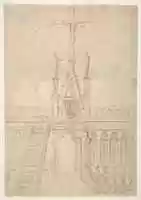Free download Design for Choir Stalls Showing the Entrance to the Choir through the Rood Screen free photo or picture to be edited with GIMP online image editor