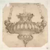 Free download Design for Suspended Censer with Winged Cherub Heads at Chain Fastenings. free photo or picture to be edited with GIMP online image editor