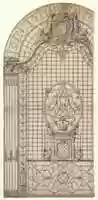 Free download Design for the Wrought-Iron Entrance Grille of a Chapel free photo or picture to be edited with GIMP online image editor