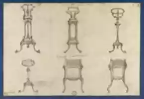 Free download Designs for Basin Stands and Teakettle Stands, in Chippendale Drawings, Vol. I free photo or picture to be edited with GIMP online image editor