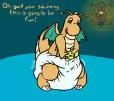Free download diaper stuffing dragonite free photo or picture to be edited with GIMP online image editor