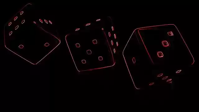 Free download Dice Red Neon -  free illustration to be edited with GIMP free online image editor