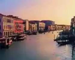 Free download Digital Cartoon of Boats on the Grand Canal in Venice free photo or picture to be edited with GIMP online image editor