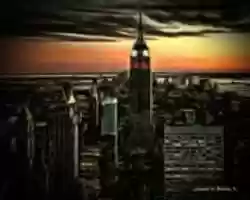 Free download Digital Oil Painting of the New York City Skyline free photo or picture to be edited with GIMP online image editor
