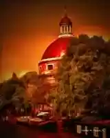 Free download Digital Oil Painting of the Ronde Lutherse Kerk free photo or picture to be edited with GIMP online image editor