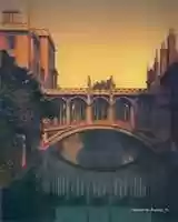 Free download Digital Pastel Drawing of the Bridge of Sighs at St Johns College, Cambridge University free photo or picture to be edited with GIMP online image editor