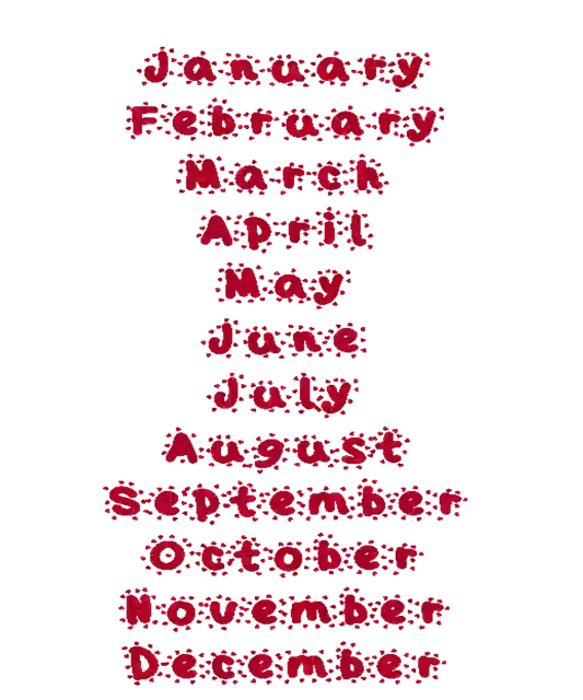 Free download Digital Planner 12 Months Calendar -  free illustration to be edited with GIMP free online image editor