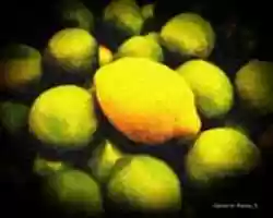 Free download Digital Pointillism Painting of Lemon and Limes  free photo or picture to be edited with GIMP online image editor