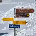 Directional Signages on Snowy Rigi Kulm Trail  screen for extension Chrome web store in OffiDocs Chromium