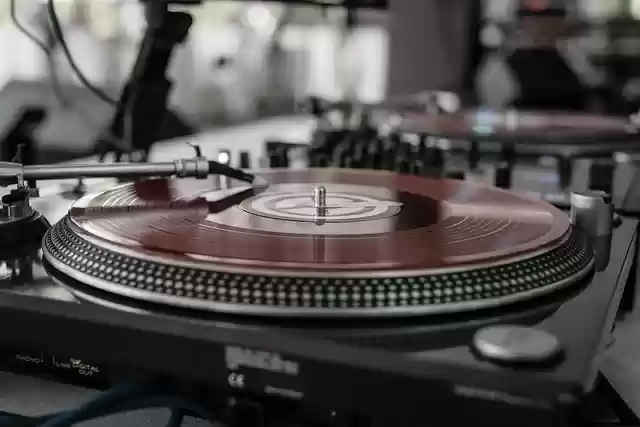 Free download dj desk round disc gray desk free picture to be edited with GIMP free online image editor