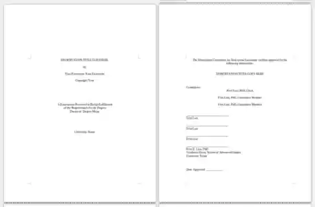 Free download Doctoral Dissertation Template DOC, XLS or PPT template free to be edited with LibreOffice online or OpenOffice Desktop online