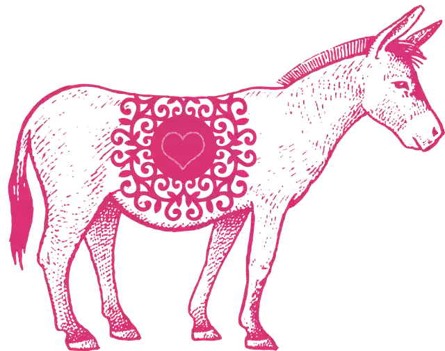 Free download Donkey Farm Animal Pink -  free illustration to be edited with GIMP free online image editor