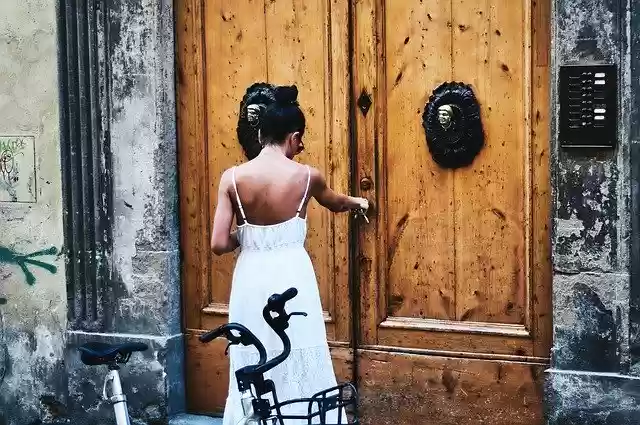 Free download Door Woman Architecture -  free photo or picture to be edited with GIMP online image editor