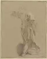 Free download Drapery Study of a Woman with an Outstretched Arm free photo or picture to be edited with GIMP online image editor