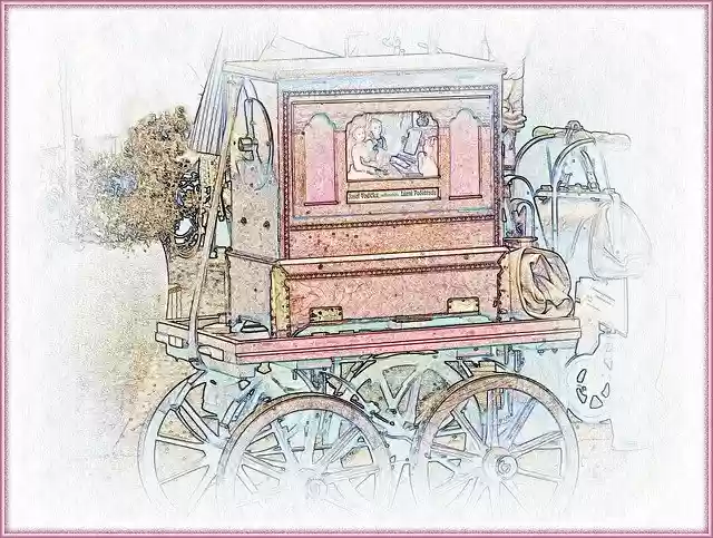 Free download Drawing Street Organ Paint -  free illustration to be edited with GIMP free online image editor