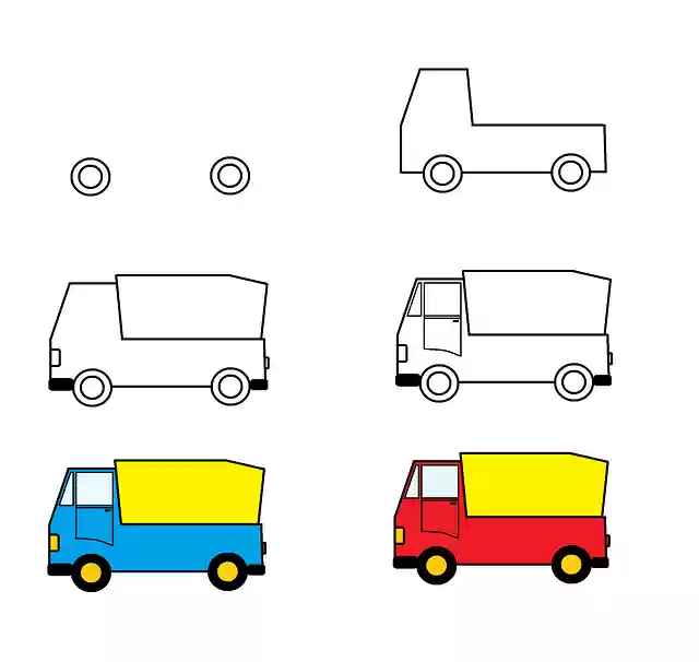 Free download Drawing Truck Car -  free illustration to be edited with GIMP free online image editor