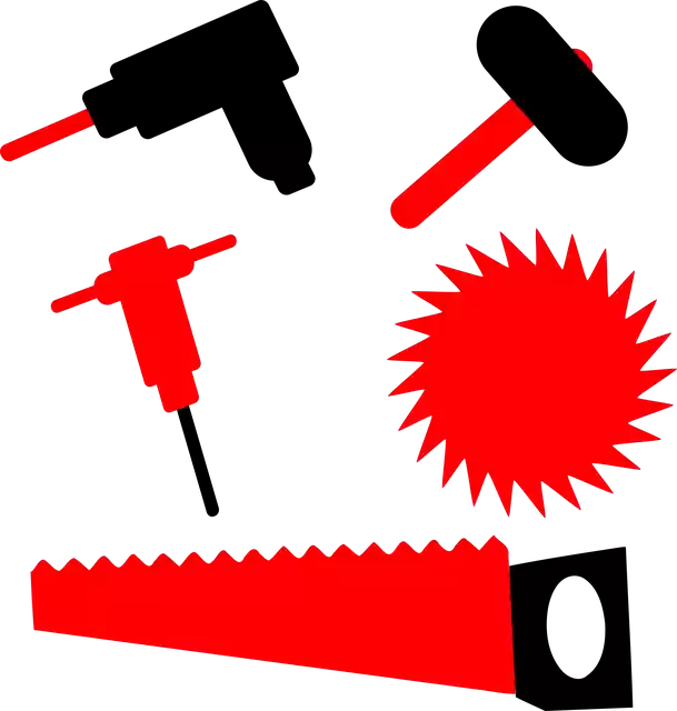 Free download Drill Hammer Sledgehammer - Free vector graphic on Pixabay free illustration to be edited with GIMP free online image editor