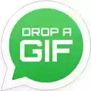 Drop a GIF  screen for extension Chrome web store in OffiDocs Chromium