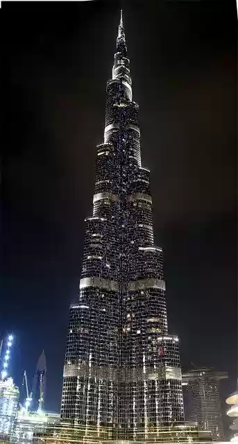 Descarga gratuita Dubai Burj Khalifa Architecture: foto o imagen gratuita para editar con el editor de imágenes en línea GIMP