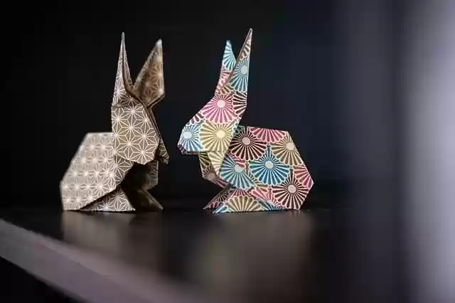 Free download easter bunny rabbit origami paper free picture to be edited with GIMP free online image editor