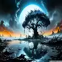 Ethereal Tree Under a Cosmic Sky  screen for extension Chrome web store in OffiDocs Chromium