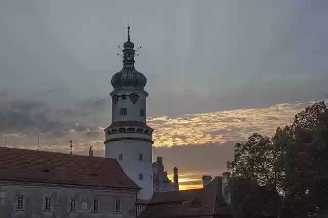 Free download Fade Evening Castle -  free photo or picture to be edited with GIMP online image editor