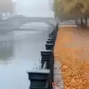 Falling leaves by the river  screen for extension Chrome web store in OffiDocs Chromium