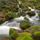 Falling waterfall  screen for extension Chrome web store in OffiDocs Chromium