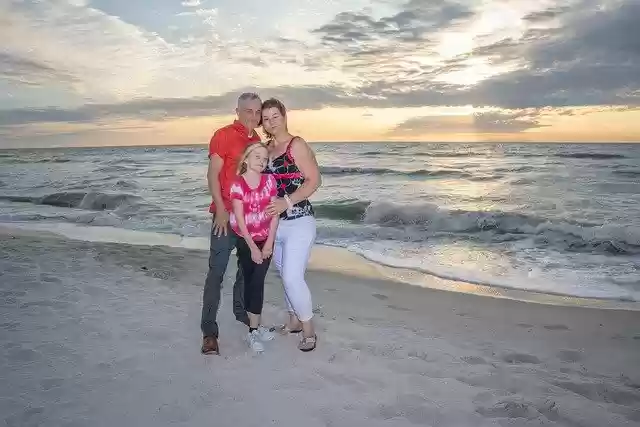 Free download family girl portrait sunset free picture to be edited with GIMP free online image editor