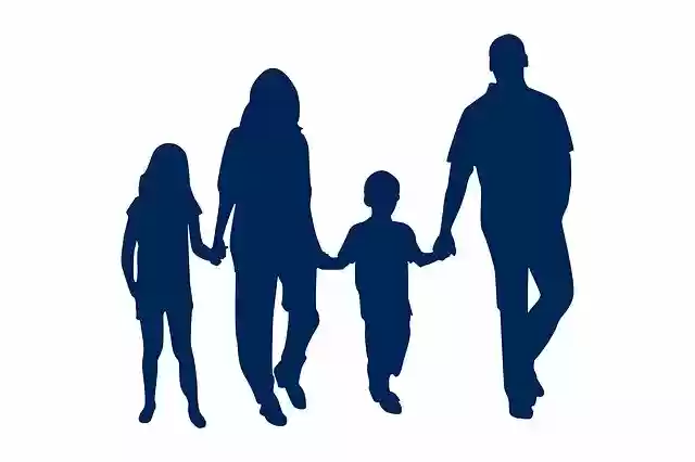 Free download Family Walking Silhouette -  free illustration to be edited with GIMP free online image editor