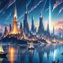 Fantasy landscape with magical castle  screen for extension Chrome web store in OffiDocs Chromium