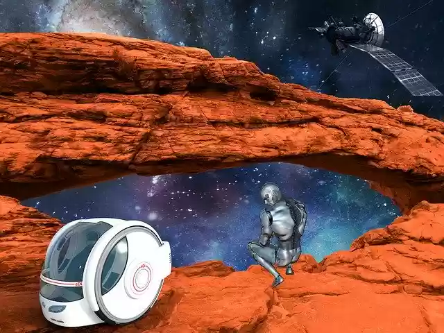 Free download Fantasy Robot Spacecraft -  free illustration to be edited with GIMP free online image editor