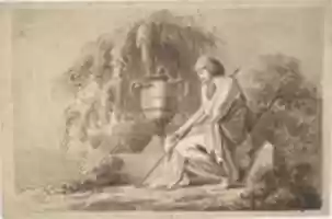 Free download Female Figure Seated Beside an Urn free photo or picture to be edited with GIMP online image editor