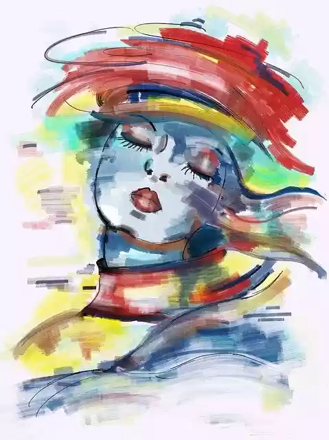 Free download Female Painting Colorful free illustration to be edited with GIMP online image editor