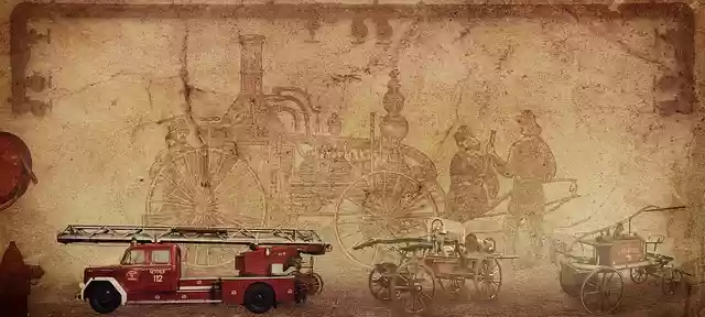 Free download Fire Truck Invention Rotary free illustration to be edited with GIMP online image editor