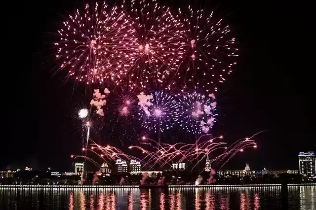 Free download Fireworks Lights Water -  free free photo or picture to be edited with GIMP online image editor
