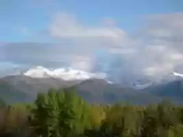 Free download First Snow on the Chugach Mountains free photo or picture to be edited with GIMP online image editor