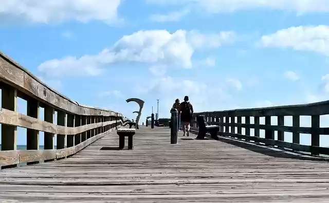 Free download Fishing Pier People Sky -  free free photo or picture to be edited with GIMP online image editor