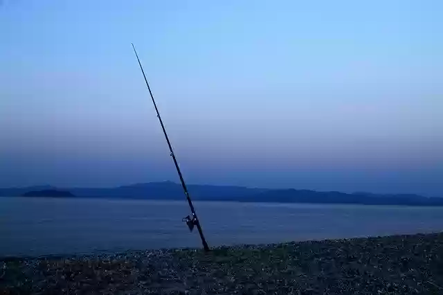 Free download Fishing Rod Sea Landscape Nature -  free photo or picture to be edited with GIMP online image editor