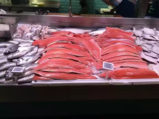 Free download Fish Market Salmon -  free free photo or picture to be edited with GIMP online image editor